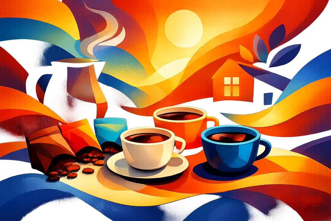 Coffee Sample Pack Tasting Example at Home